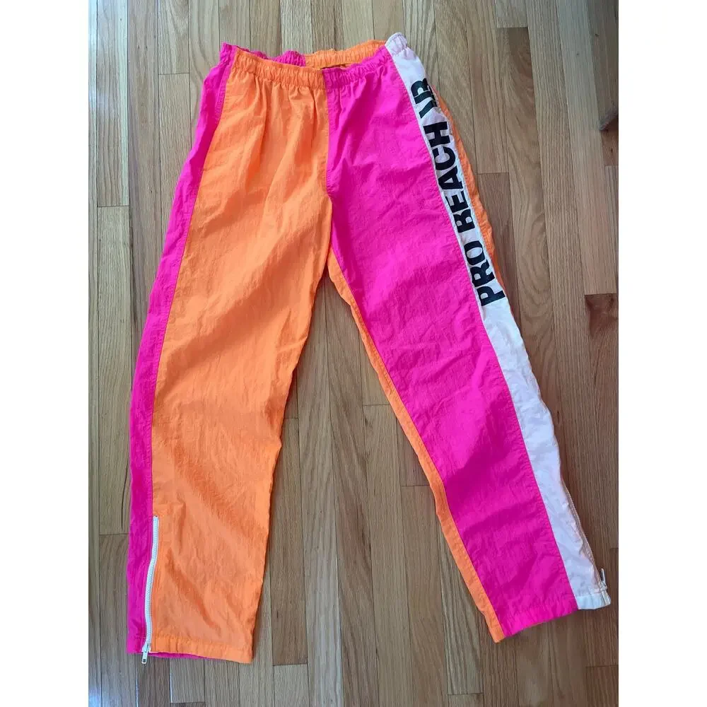 Vintage Jams World Pants Pro Beach Volleyball 80s Surf Line Hawaii Mens M w/ zip